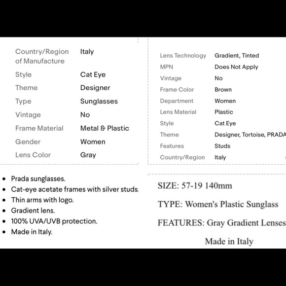 PRADA STUDDED FASHION STATEMENT ARE STUDS AND MORE STUDS ON HAVANA SUNNIES - Picture 11 of 16